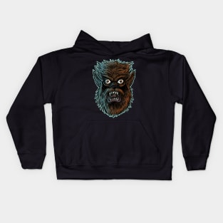 Werewolf Wolfman  Frankenhorrors Vintage monster movie graphic Kids Hoodie